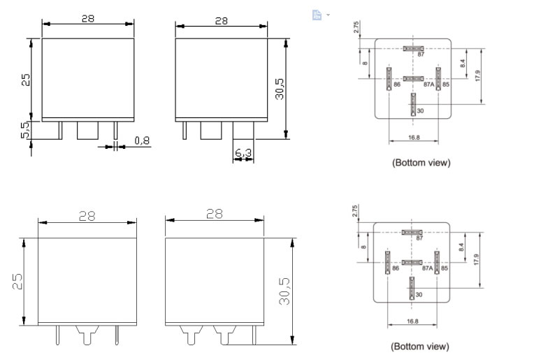 EXTERNAL DIMENSIONS